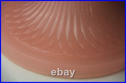 Vintage Aladdin Diamond Quilt Moonstone Kerosene Lamp Pink & White Read