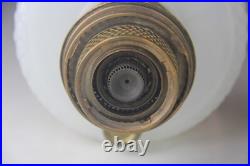 Vintage Aladdin Diamond Quilt Moonstone Kerosene Lamp Pink & White Read