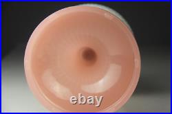 Vintage Aladdin Diamond Quilt Moonstone Kerosene Lamp Pink & White Read