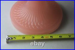Vintage Aladdin Diamond Quilt Moonstone Kerosene Lamp Pink & White Read