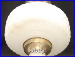 Vintage Aladdin Diamond Quilt Pattern White Moonstone Kerosene Oil Lamp Base