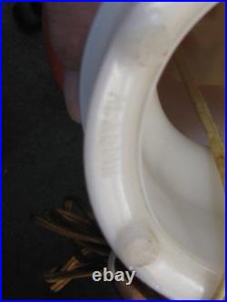 Vintage Aladdin Electric Table Lamp Lilly Pattern Red/white