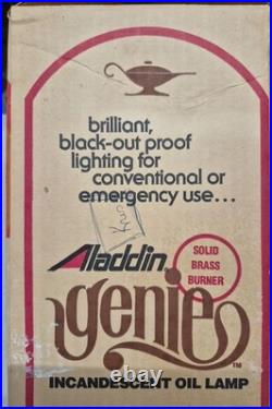 Vintage Aladdin Genie 23 New Old Stock In Original Box Open Box