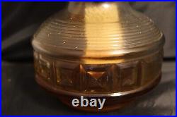 Vintage Aladdin Genie III Oil Lamp, Indoor Emergency Lighting, Amber Glass Bowl