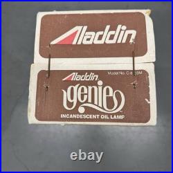 Vintage Aladdin Genie Incandescent Oil Lamp C-6103M Clear Brass Burner