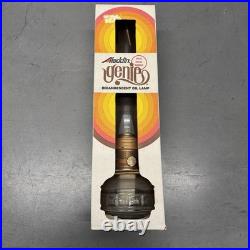 Vintage Aladdin Genie Incandescent Oil Lamp C-6103M Clear Brass Burner