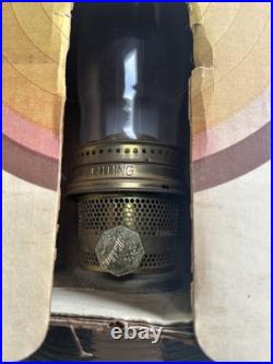 Vintage Aladdin Genie Incandescent Oil Lamp C-6103M Clear Brass Burner In Box