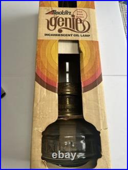 Vintage Aladdin Genie Incandescent Oil Lamp C-6103M Clear Brass Burner In Box