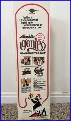 Vintage Aladdin Genie Incandescent Oil Lamp C-6103M Clear Brass Burner NIB