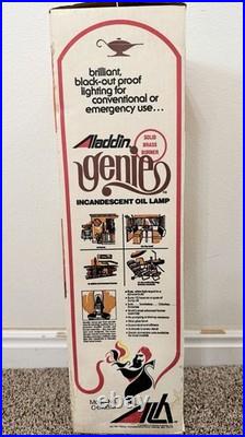 Vintage Aladdin Genie Incandescent Oil Lamp C-6103M Clear Brass Burner NIB