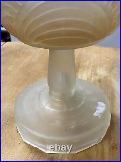 Vintage Aladdin Glass Frosted Colored Glass Oil Lamp model B Original Parts