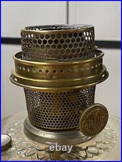 Vintage Aladdin Glass Oil Lamp model 12 Brass
