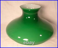 Vintage Aladdin Green Cased Glass Kerosene Oil Lamp Shade 9.75 Inch Fitter