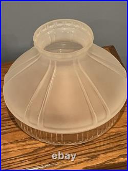 Vintage Aladdin Green Corinthian Electrified Oil Lamp With Frosted Shade