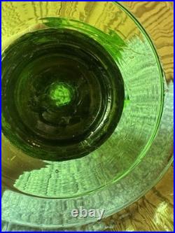 Vintage Aladdin Green Crystal CORINTHIAN Oil Lamp