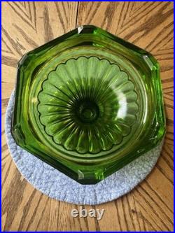 Vintage Aladdin Green Crystal CORINTHIAN Oil Lamp