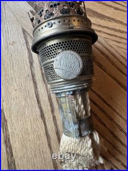 Vintage Aladdin Green Crystal CORINTHIAN Oil Lamp