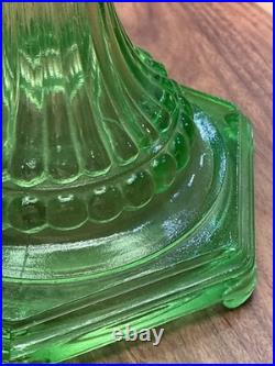 Vintage Aladdin Green Glass Nu Type B Oil Mantle Lamp Converted To Electric