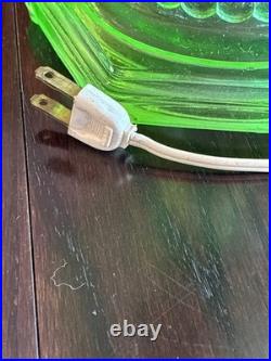 Vintage Aladdin Green Glass Nu Type B Oil Mantle Lamp Converted To Electric