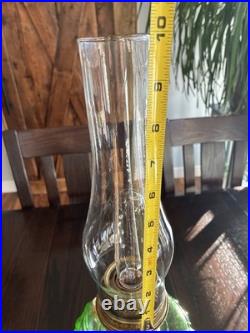 Vintage Aladdin Green Glass Nu Type B Oil Mantle Lamp Converted To Electric