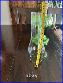 Vintage Aladdin Green Glass Nu Type B Oil Mantle Lamp Converted To Electric