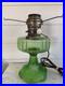 Vintage Aladdin Green Glass Nu Type B Oil Mantle Lamp Converted to Electric