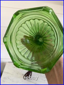 Vintage Aladdin Green Glass Nu Type B Oil Mantle Lamp Converted to Electric