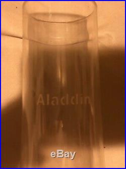 Vintage Aladdin Green Glass Washington Drape Round Base Oil Lampall Original