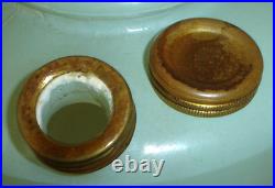 Vintage Aladdin Green Simplicity B-29 Oil Lamp Fount / Foot Only No Burner, Cap