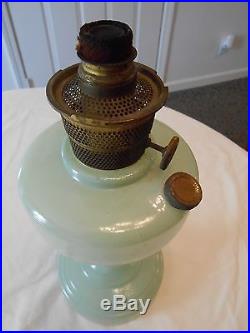 Vintage Aladdin Green Simplicity Kerosene Oil Lamp Nu-Type Model B Burner