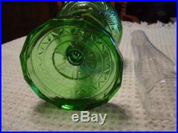 Vintage Aladdin Green Washington Drape Kerosene Oil Lamp Nu Type Model B