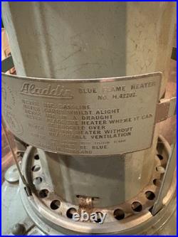 Vintage Aladdin H2202 floor Blue Flame Heater, Made in England, 20.5 inches