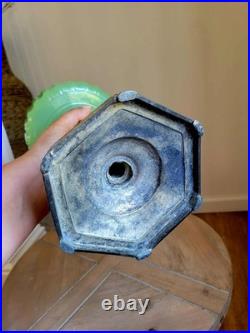 Vintage Aladdin Jade Green Moonstone Majestic Model B-122 Kerosene Oil Lamp