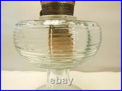 Vintage Aladdin Kerosene Beehive Clear Glass Oil Lamp Model B Burner & Chimney