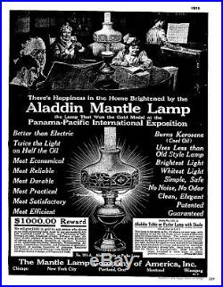 Vintage Aladdin Kerosene Lamp Model 6 Brass -ready To Burn -nice
