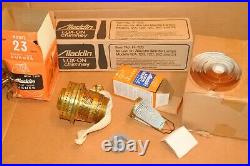 Vintage Aladdin Kerosene Mantle Lamp B 2401 23 Burner LOX ON Chimney Mantle NOS