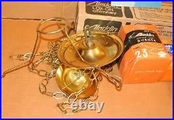 Vintage Aladdin Kerosene Mantle Lamp B 2401 23 Burner LOX ON Chimney Mantle NOS