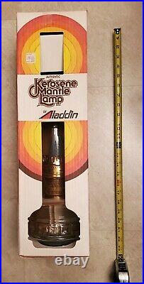 Vintage Aladdin Kerosene Mantle Lamp New in Original Box Solid Brass Burner