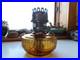 Vintage Aladdin Lamp Amber Glass Lincoln Drape w 23 Chimney Extra Wick No Stem