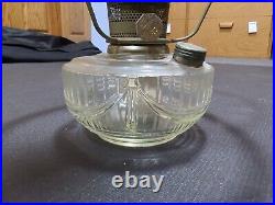 Vintage Aladdin Lamp Crystal Lincoln Drape, Hand Painted Shade, With Accessories