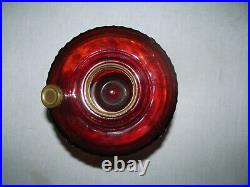 Vintage Aladdin Lamp Font, Crystal Red Short Lincoln Drape B-62