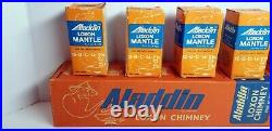 Vintage Aladdin Lamp Loxon (5) Mantles & 1 Extra Long Chimney Original Boxes Lot
