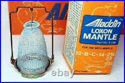 Vintage Aladdin Lamp Loxon (5) Mantles & 1 Extra Long Chimney Original Boxes Lot