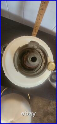 Vintage Aladdin Lincoln Drape Alacite Oil Lamp White Original with Model B Burner