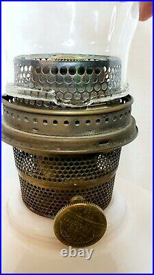 Vintage Aladdin Lincoln Drape Beige Alacite Model B-75 Oil Lamp 25 Tall