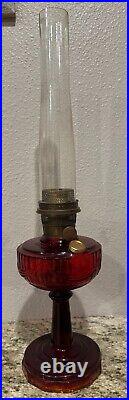 Vintage Aladdin Lincoln Drape oil lamp Red. Nu-type Model B