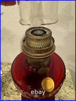 Vintage Aladdin Lincoln Drape oil lamp Red. Nu-type Model B