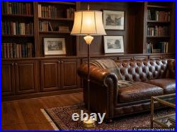 Vintage Aladdin Lounge Floor Lamp with Night-Light Base