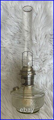 Vintage Aladdin MOD. C Ind. BRAS Shelf Table Lamp Clear Oil Kerosene Burner