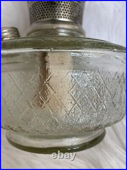 Vintage Aladdin MOD. C Ind. BRAS Shelf Table Lamp Clear Oil Kerosene Burner